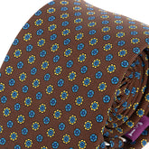 Brown Havana Bloom Macclesfield Silk Tie 7.5cm